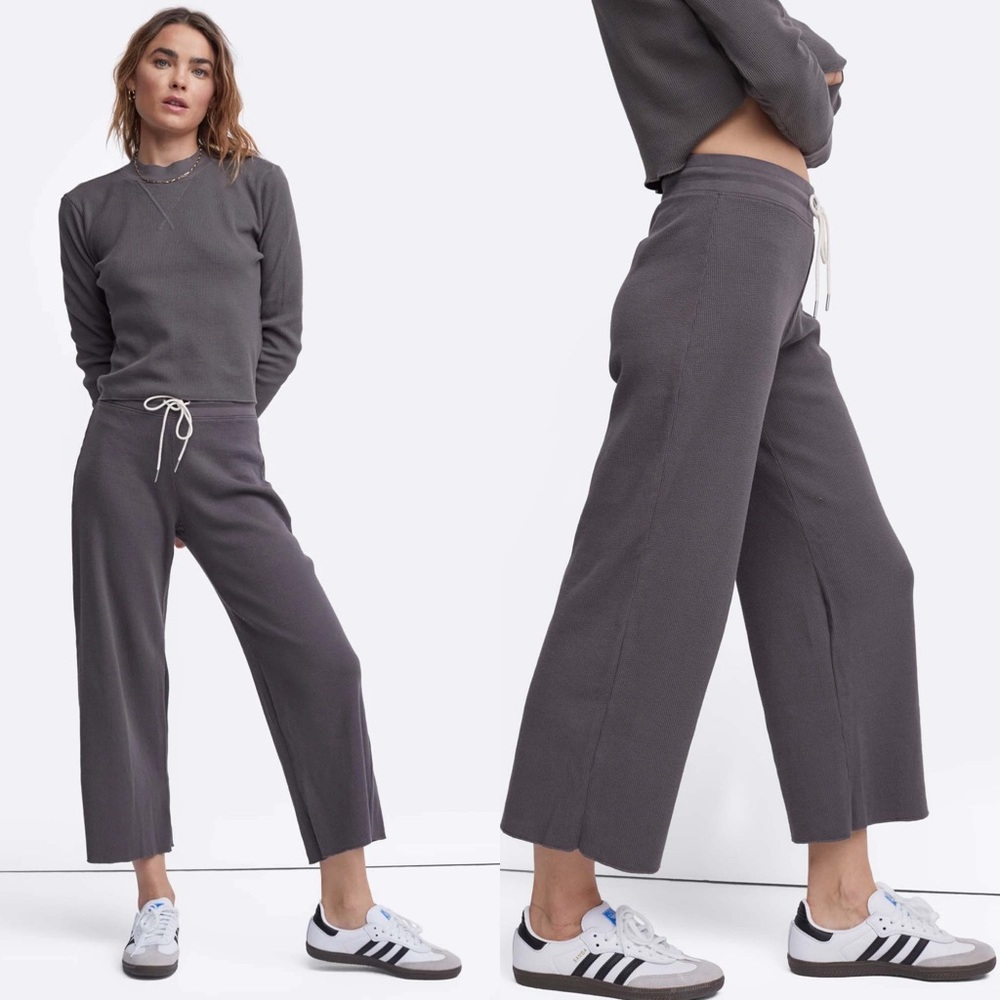 Mate the Label Organic Thermal Wide Leg Pant in Charcoal Womens Size XS